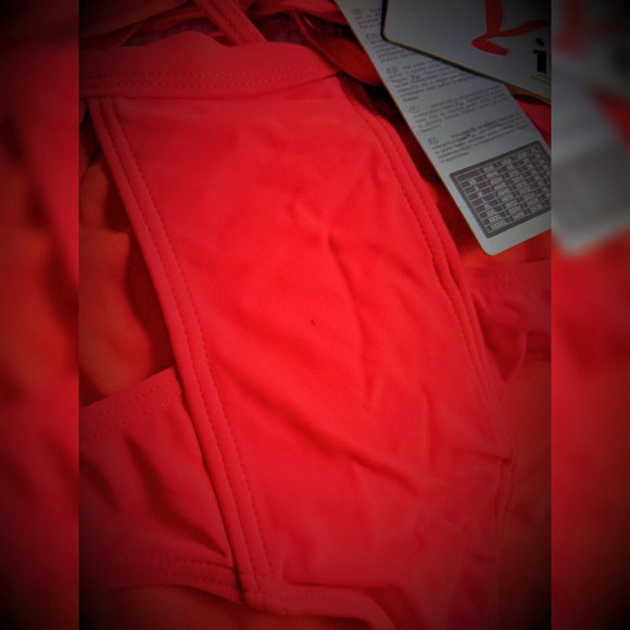 *Neon Orange Cut-Out Bikini Swimsuit- Size S - Picture 5 of 5